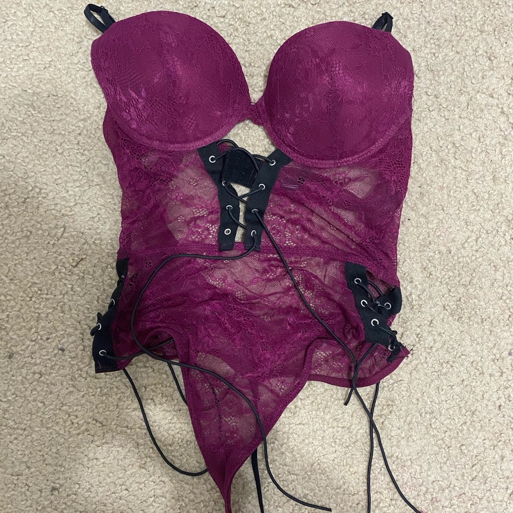 Lace lingerie one piece
